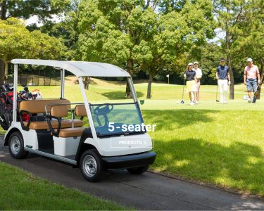 Golf cart on a golf course