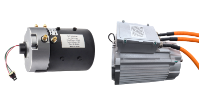 Electric motor and controller in golf cart