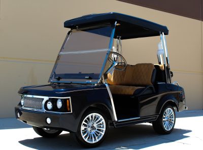 Luxury golf cart custom wheel and details