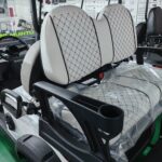 Clean white golf cart seats