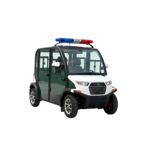 4-Seater Enclosed Electric Golf Cart with Doors, Air Conditioning & Warning Lights for Security Patrol, Resort, Airport, Community & Industrial Use