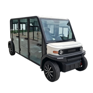 6 Seat Enclosed Electric LSV with AC & Heater | Electric Resort Shuttle Golf Cart for Hotels, Communities and Tourist Attractions