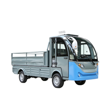 GT-3 Enclosed Electric Cargo Truck 2-Seat with AC & High-Sided Fence