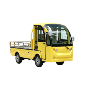 GT-1 Enclosed Electric Flatbed Cargo Truck with Stainless Steel Side Rails