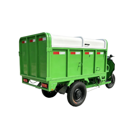 Electric Three-Wheel Tipper Hydraulic Self-Discharging Garbage Collection 800kg Payload
