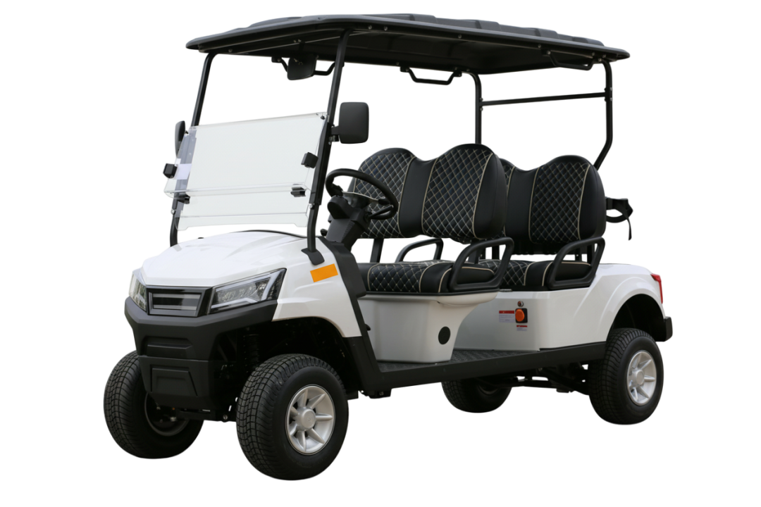 4-Seater White Golf Cart