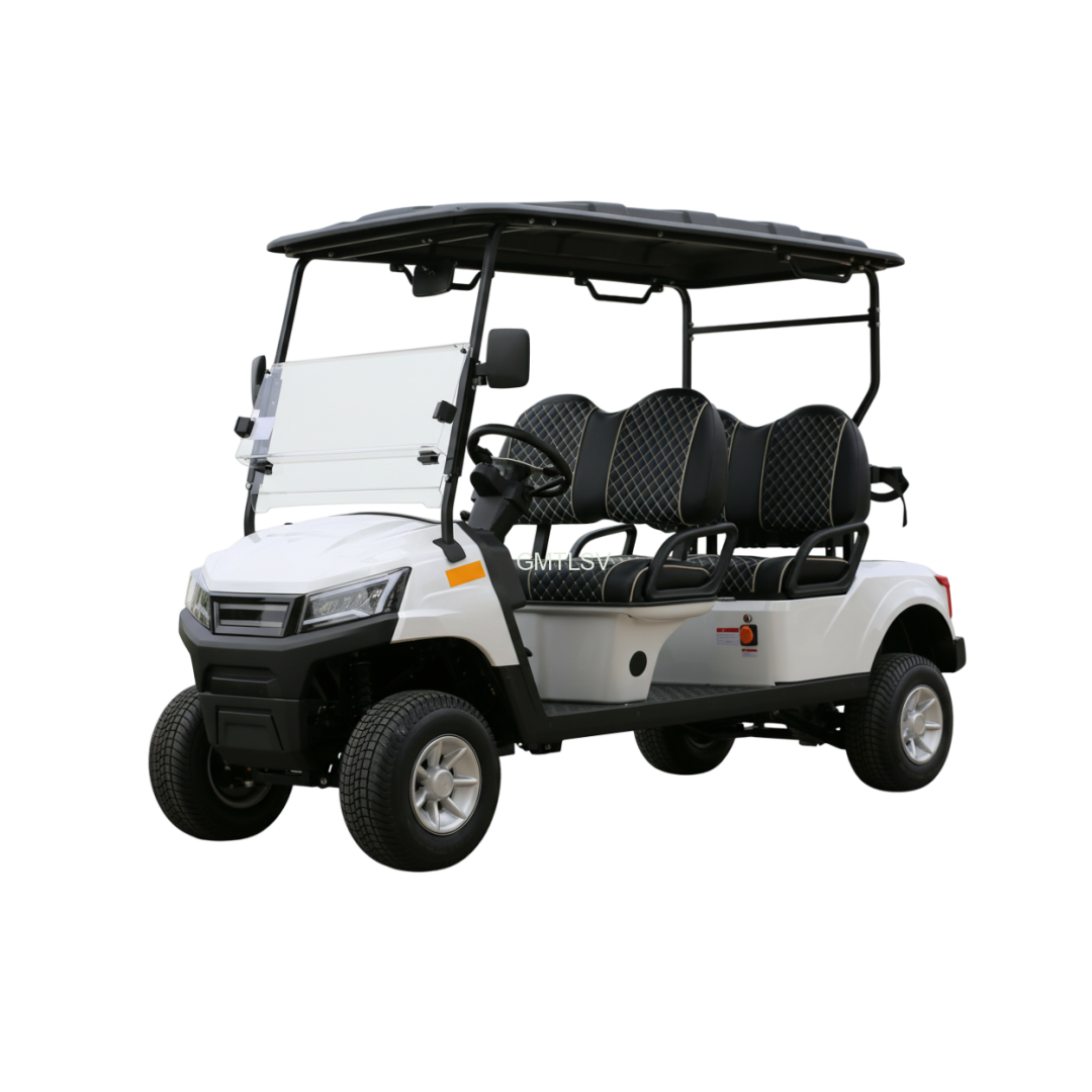4-Seater White Golf Cart